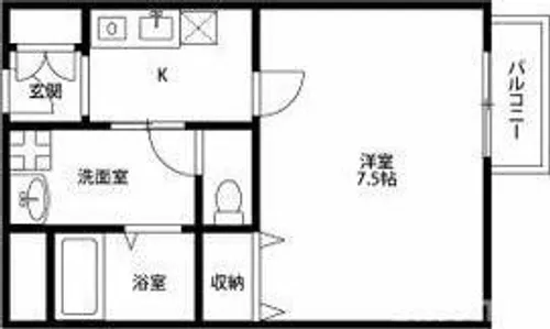 アンプルール 茨木【1階】の間取り