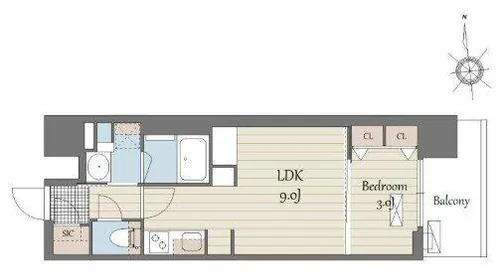 S-RESIDENCE天満橋ar【4階】の間取り