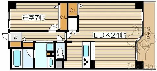 グレンパーク梅田北【13階】の間取り