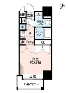 福岡県福岡市中央区地行1丁目【マンション】の間取り