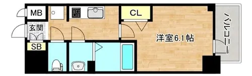 大阪府大阪市東成区玉津3丁目【マンション】の間取り