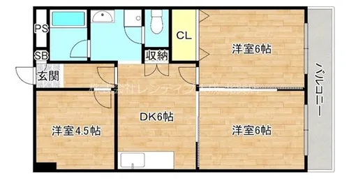 大阪府大阪市生野区巽南2丁目【マンション】の間取り