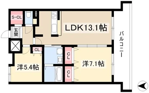 Ceres Daimon【10階】の間取り