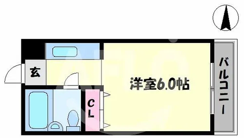 プラディオ長柄【405号室】の間取り