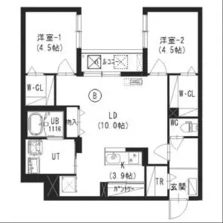 クレスト豊平公園【2階】の間取り