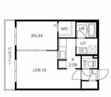 VILLETTA山の手【3階】の間取り