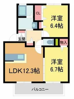 FLATSTAKE【101号室】の間取り