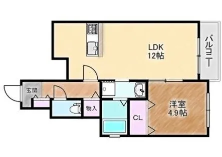 大阪府堺市北区中百舌鳥町4丁【アパート】の間取り