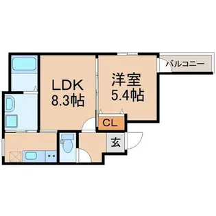 兵庫県尼崎市東園田町2丁目【アパート】の間取り