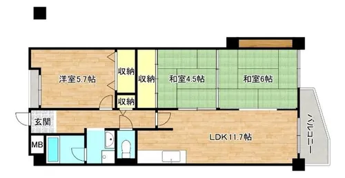 セレニティ巽【1階】の間取り