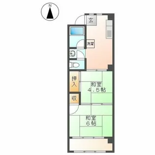 トータス駒止【500号室】の間取り