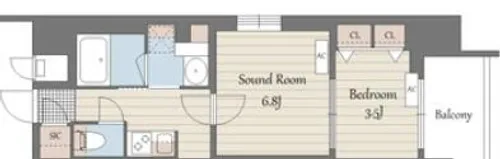 S-RESIDENCE天満橋ar【13階】の間取り