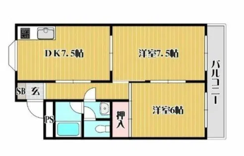 メゾンアーバンスコープ【306号室】の間取り