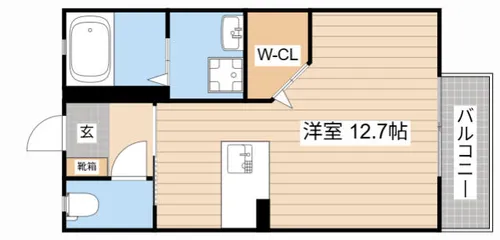 MAST COURT のと川【0206号室】の間取り