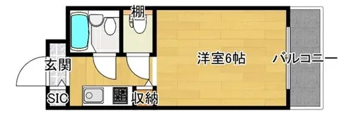 ロータリーマンション上新庄【4階】の間取り