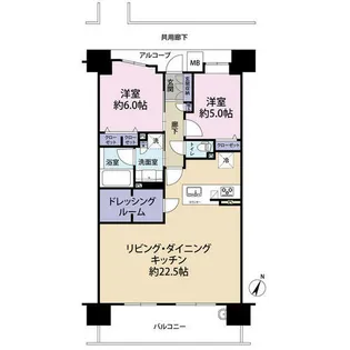 ハルモシティ(0005897)【10階】の間取り