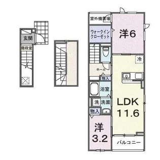 ルミエール 鈴蘭台【3階】の間取り