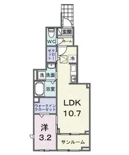 ルミエール 鈴蘭台【1階】の間取り