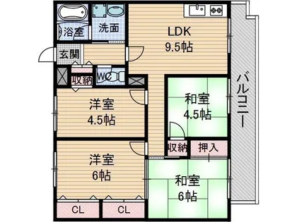 大阪府茨木市耳原3丁目【マンション】の間取り