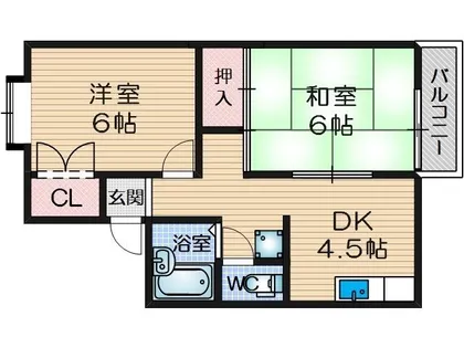 プリマベーラ摂津【2階】の間取り