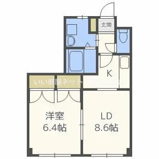 M’プラザ城東六番館【9階】の間取り