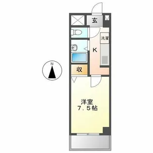 ヒルズかすみ【4階】の間取り
