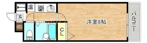 大阪府大阪市生野区巽中1丁目【マンション】の間取り