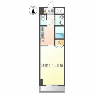 グランデージ則武【8階】の間取り