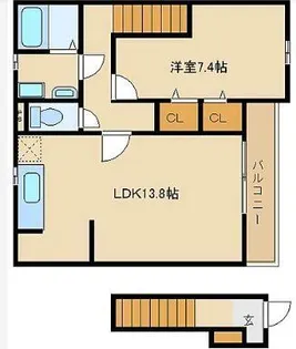 ルーチェ【201号室】の間取り