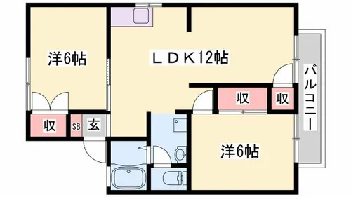 ユートピアSK【B101号室】の間取り