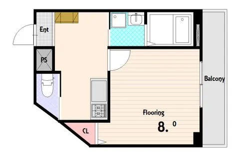 クレアドル須磨Ⅱ【2階】の間取り
