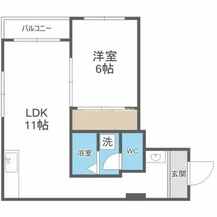 フリーディオ中宮【4階】の間取り