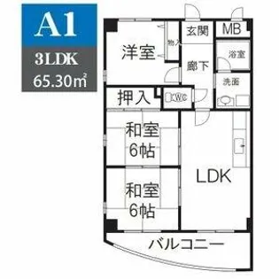 セ・エム・アッシュ北野【1階】の間取り
