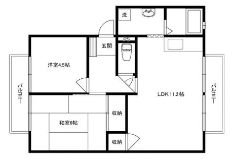 サンコーポ野田II【202号室】の間取り