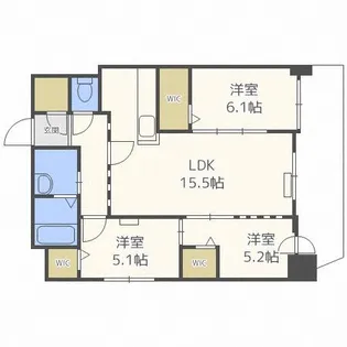 メゾン・クー・ドゥ・クールⅦ【5階】の間取り