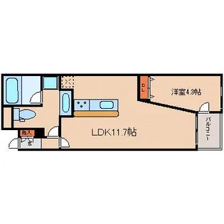 ポコアポコ三宮【4階】の間取り