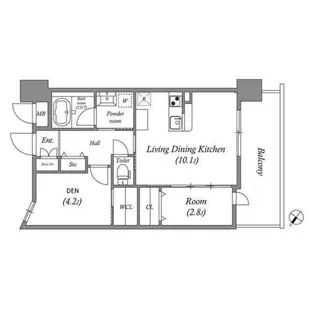 GENOVIA神戸新開地駅前【2階】の間取り