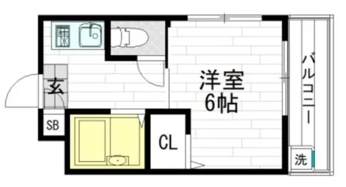 ラビッツコート北田辺(旧アド弐番館)【4階】の間取り