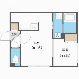 Grandee桑園【2階】の間取り
