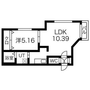 シャトーライフ近代美術館前1【1階】の間取り