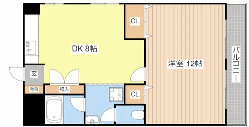 カルフールⅠ【101号室】の間取り