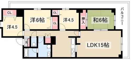 クレス【4階】の間取り