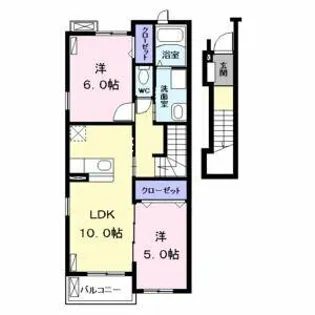 エステート花ノ木【2階】の間取り