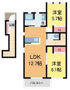 エトワール学文殿【202号室】の間取り