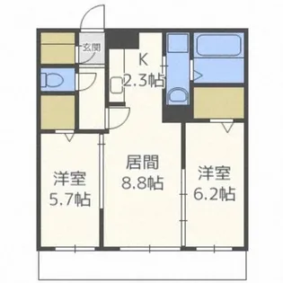 AZUL(アズール) Ⅳ【2階】の間取り