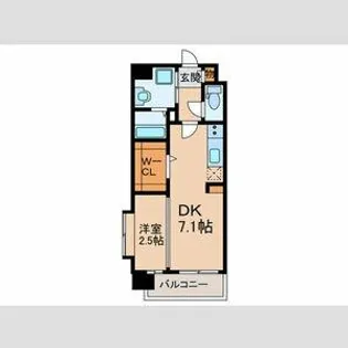 ギャラクシー空港西【5階】の間取り