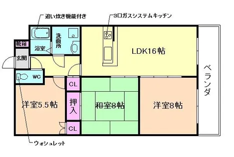 ベルエアーI【3階】の間取り