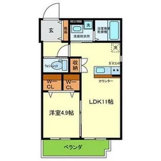 大阪府東大阪市衣摺4丁目【アパート】の間取り