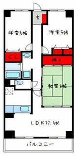 アディーレ八尾【6階】の間取り