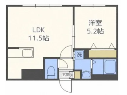 エヴァ北円山【3階】の間取り
